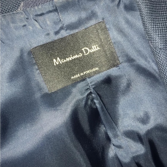 Massimo Dutti slim fit textured weave wool blazer and pants suit - Picture 3 of 3